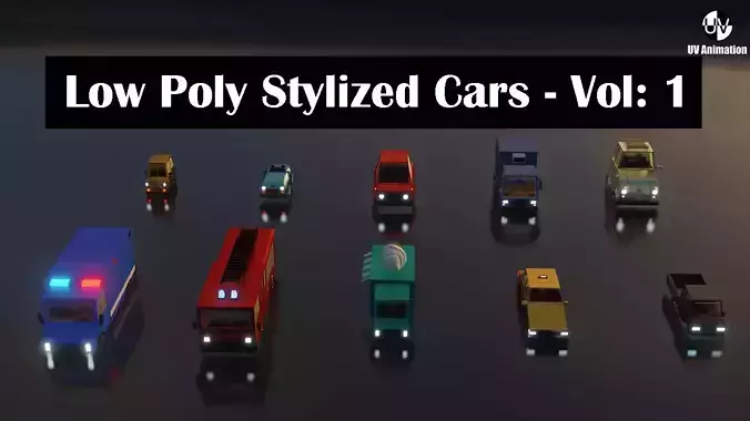 Low Poly Stylized Cars Pack - Vol 1