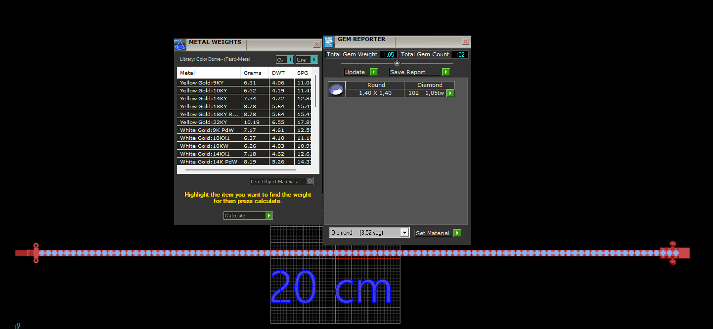 Diamond Tennis Bracelet 3d model printable 3D print model 3D print model_3