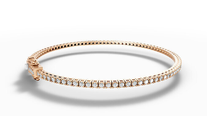 Diamond Tennis Bracelet  3d model printable 3D print model 3D print model