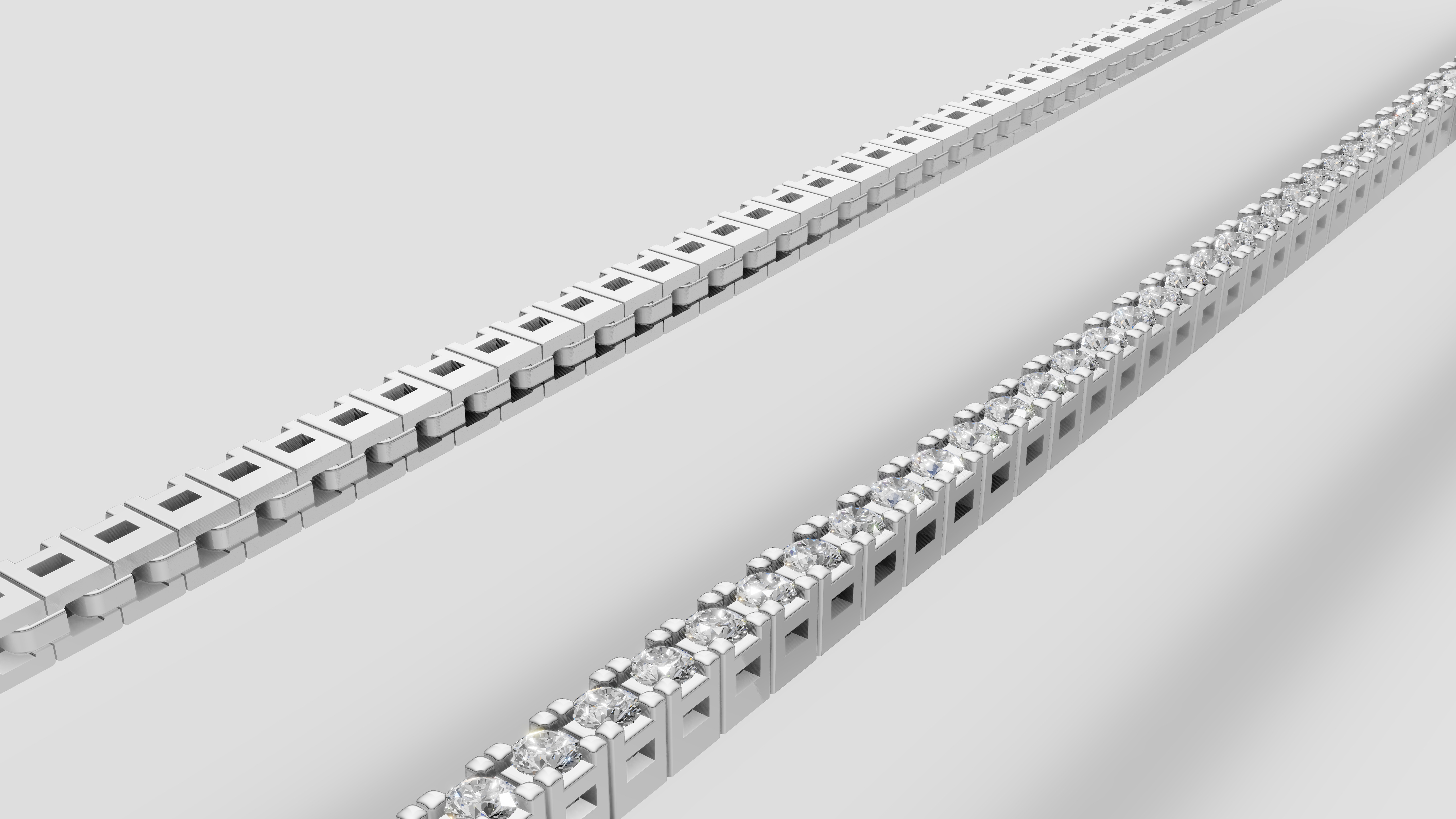 Diamond Tennis Bracelet 3d model printable 3D print model 3D print model_7