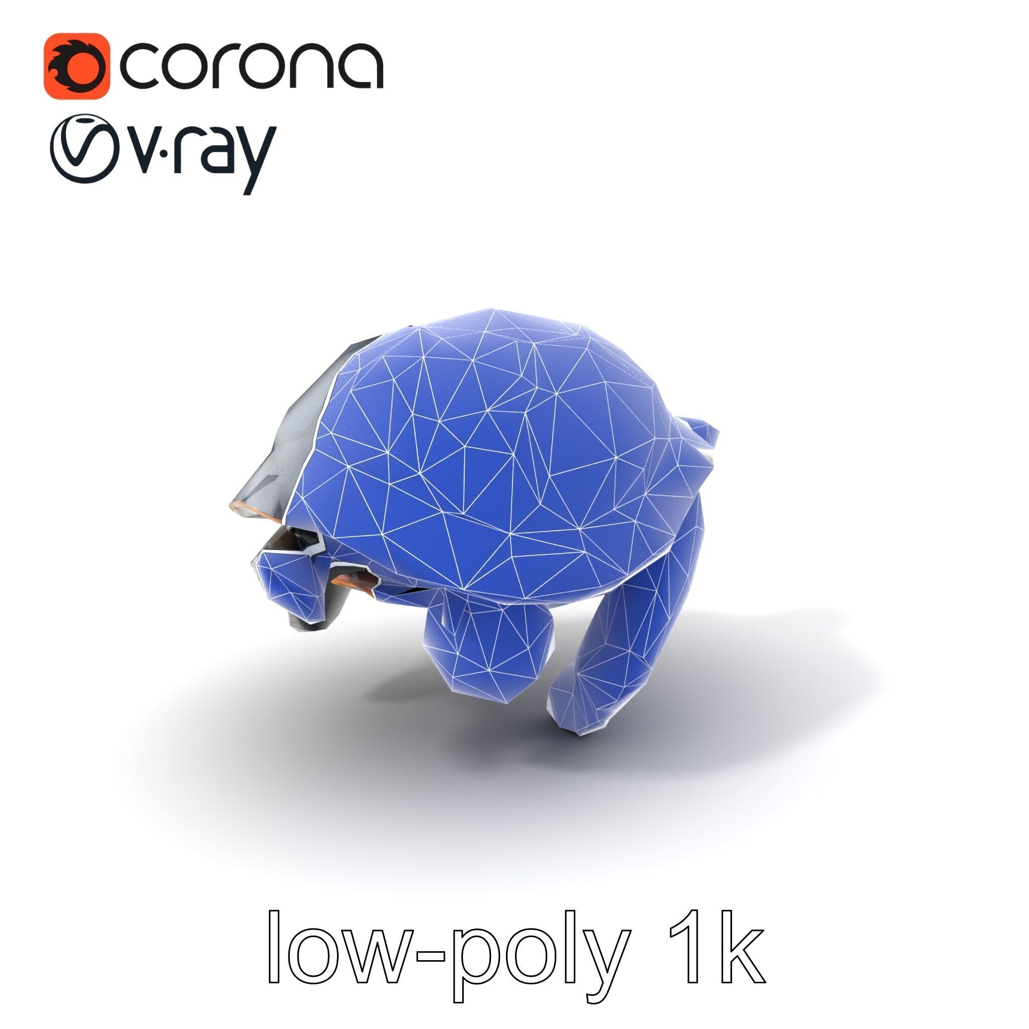 Leatherback Turtle Detailed Shell model pack Low-poly 3D model_7