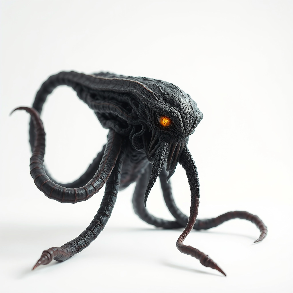 Eldritch Tentacled Entity with Glowing Eyes model pack Low-poly 3D model_4