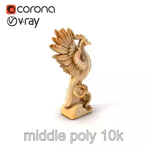 Mythical Bird Statuette Sculptural model pack