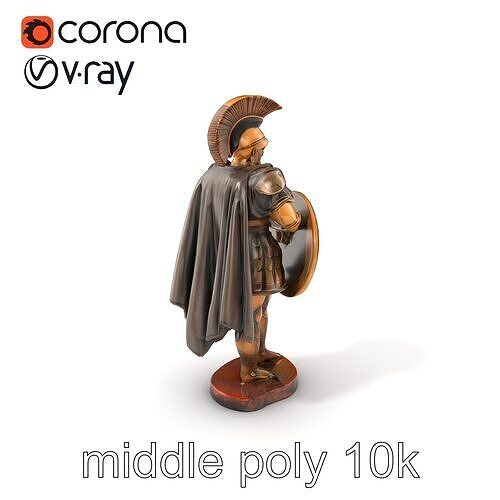 Roman Centurion Historic Statuette model pack Low-poly 3D model
