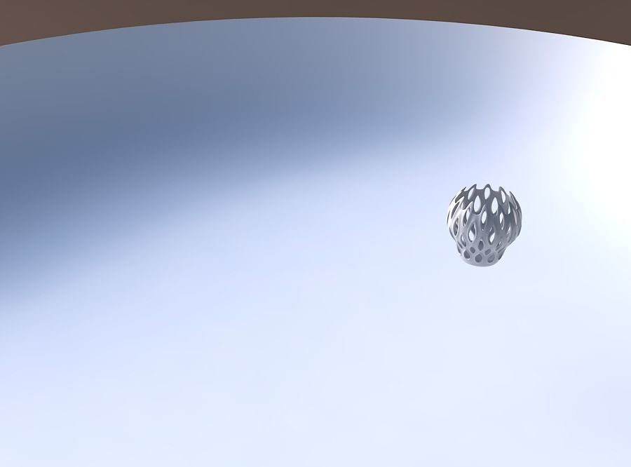 Bowl wide with smooth cuts and uneven top edge long neck 3D print model_3