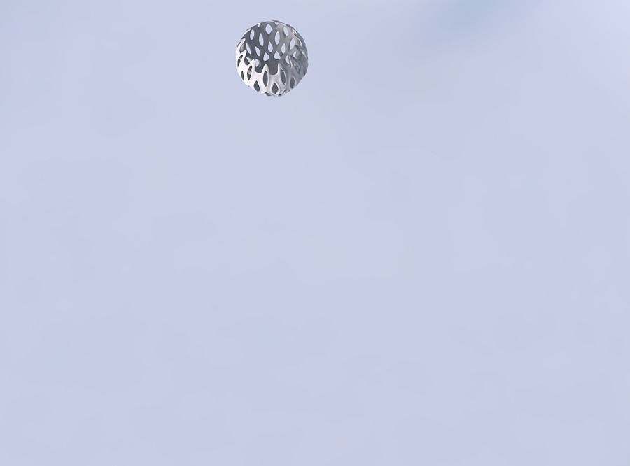 Bowl wide with smooth cuts and uneven top edge long neck 3D print model_2