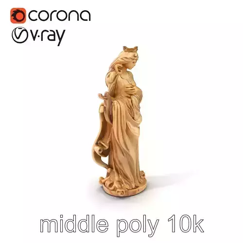 Ancient Goddess Statuette Sculpture model pack