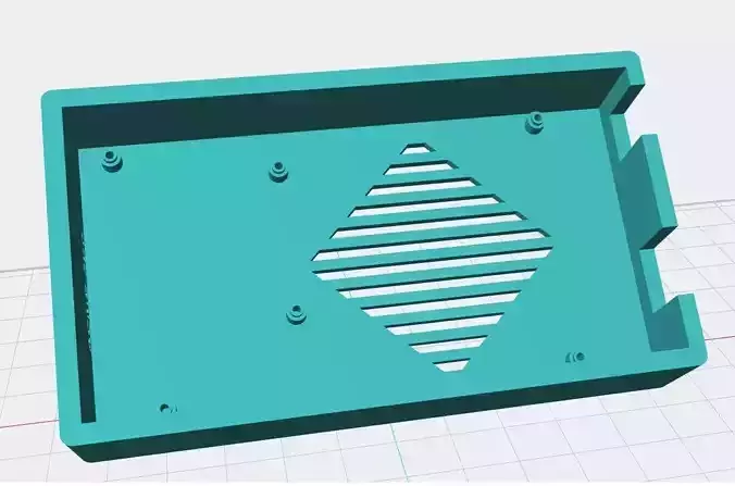 Arduino Mega Enclosure Bottom  Ventilated For Screw-Mounting