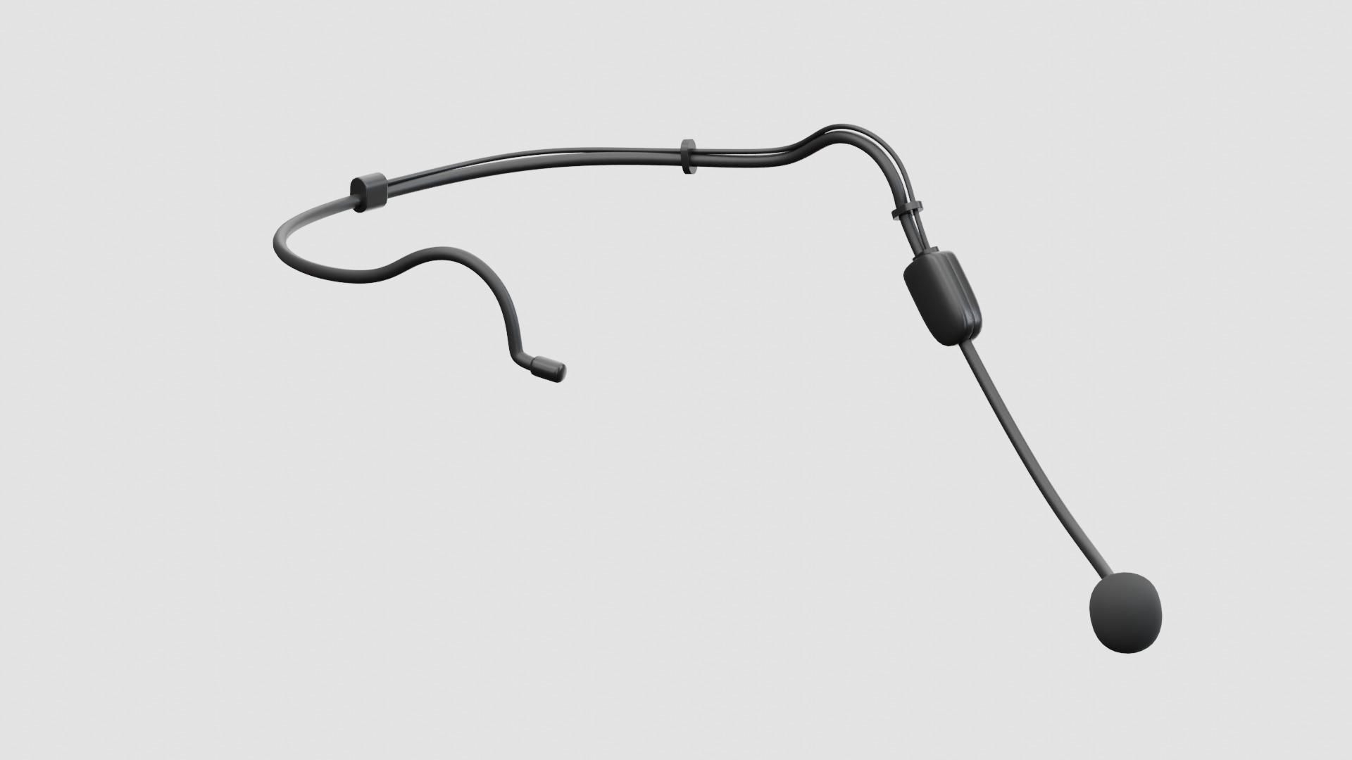Headset Mic 3D model_1