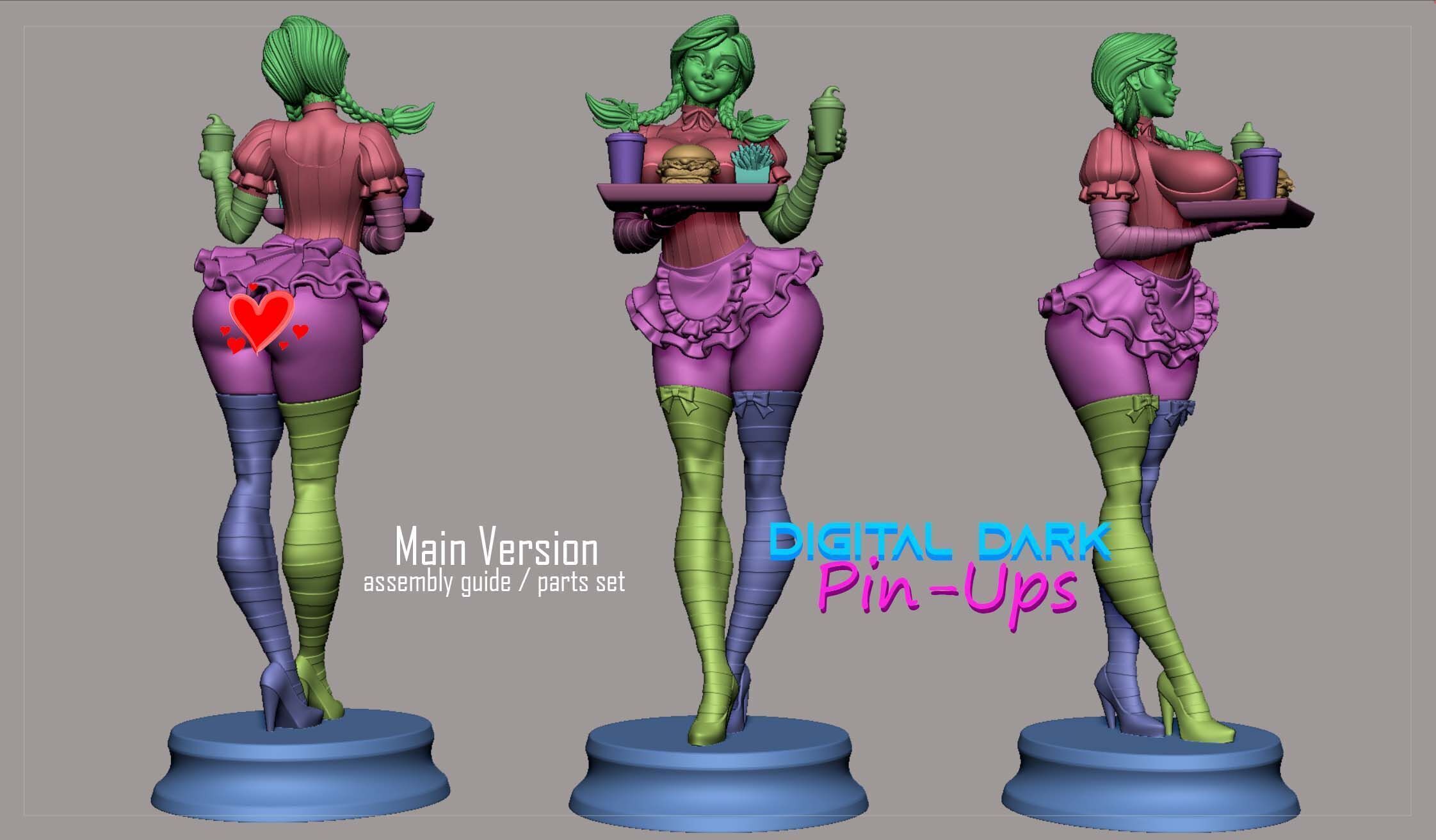 Wendy older with NSFW version and Miniatures 3D print model_10