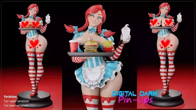 Wendy older with NSFW version and Miniatures 3D print model