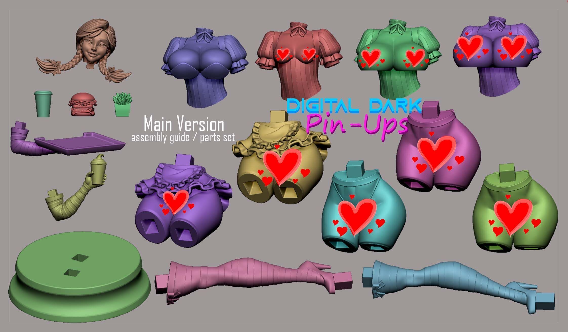 Wendy older with NSFW version and Miniatures 3D print model_11