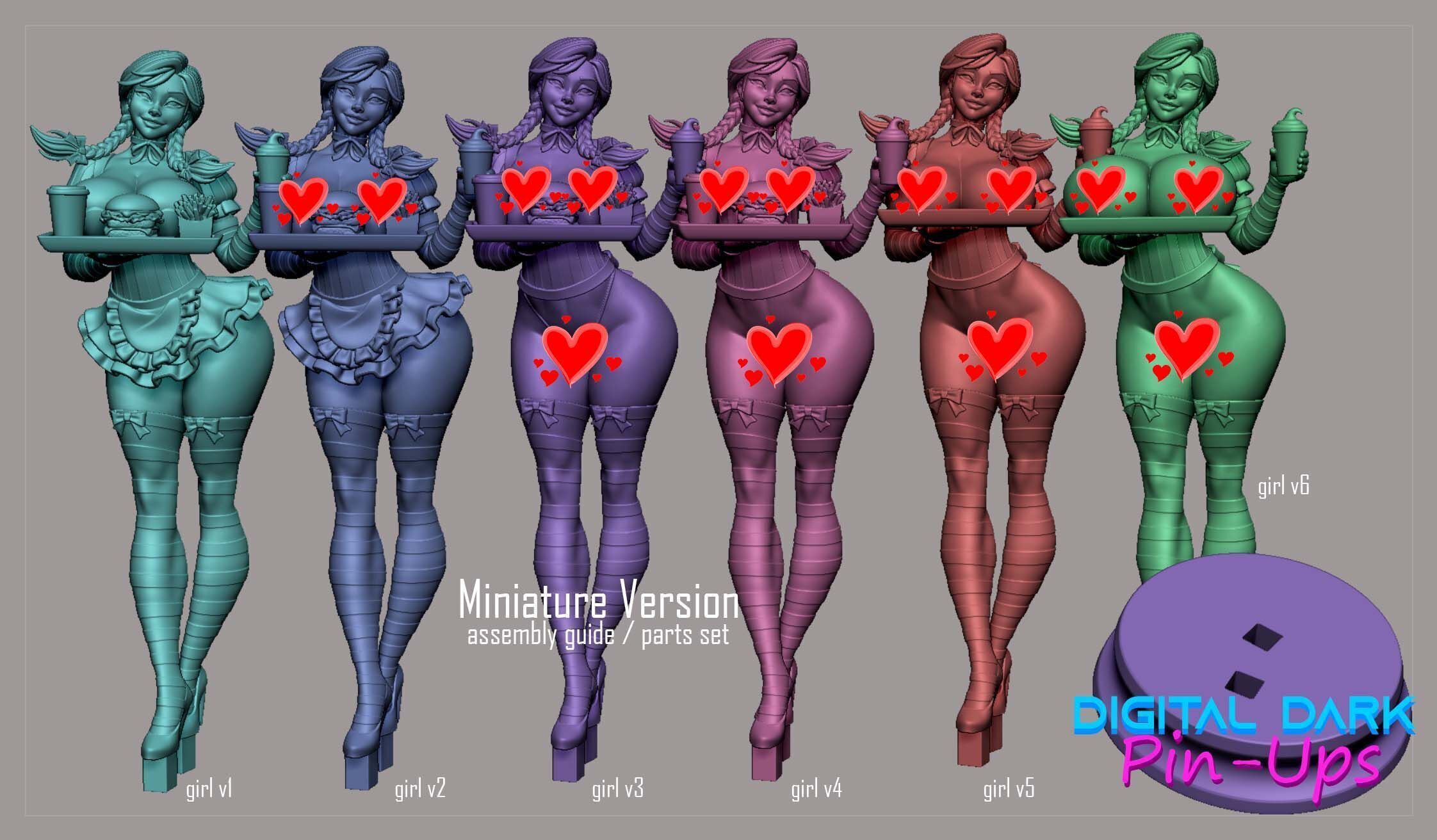 Wendy older with NSFW version and Miniatures 3D print model_12