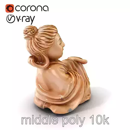 Ancient Deity Statuette Model Pack Low-poly 3D model