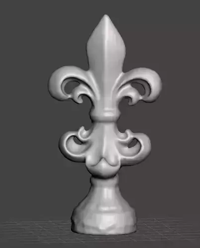 Fleur de Lis Timeless 3D Sculpture for Art and Decoration 