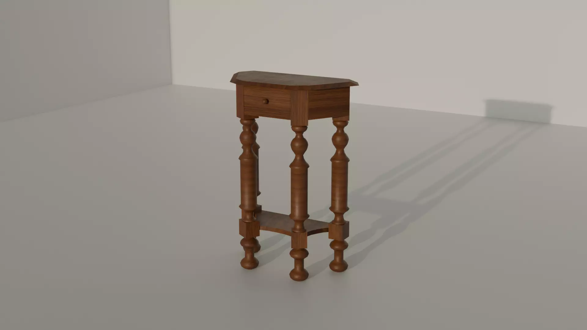 Table with drawer 3D model_0