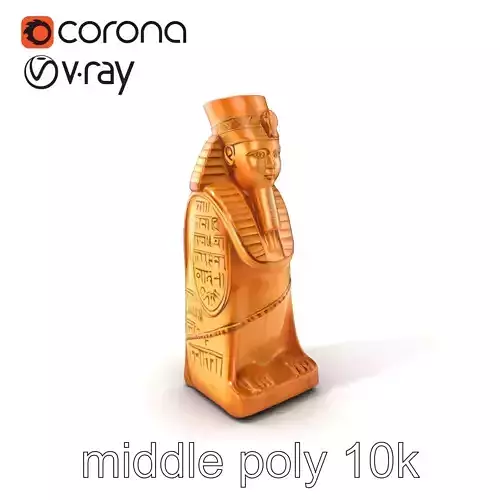 Ancient Egyptian Pharaoh Statuette model pack