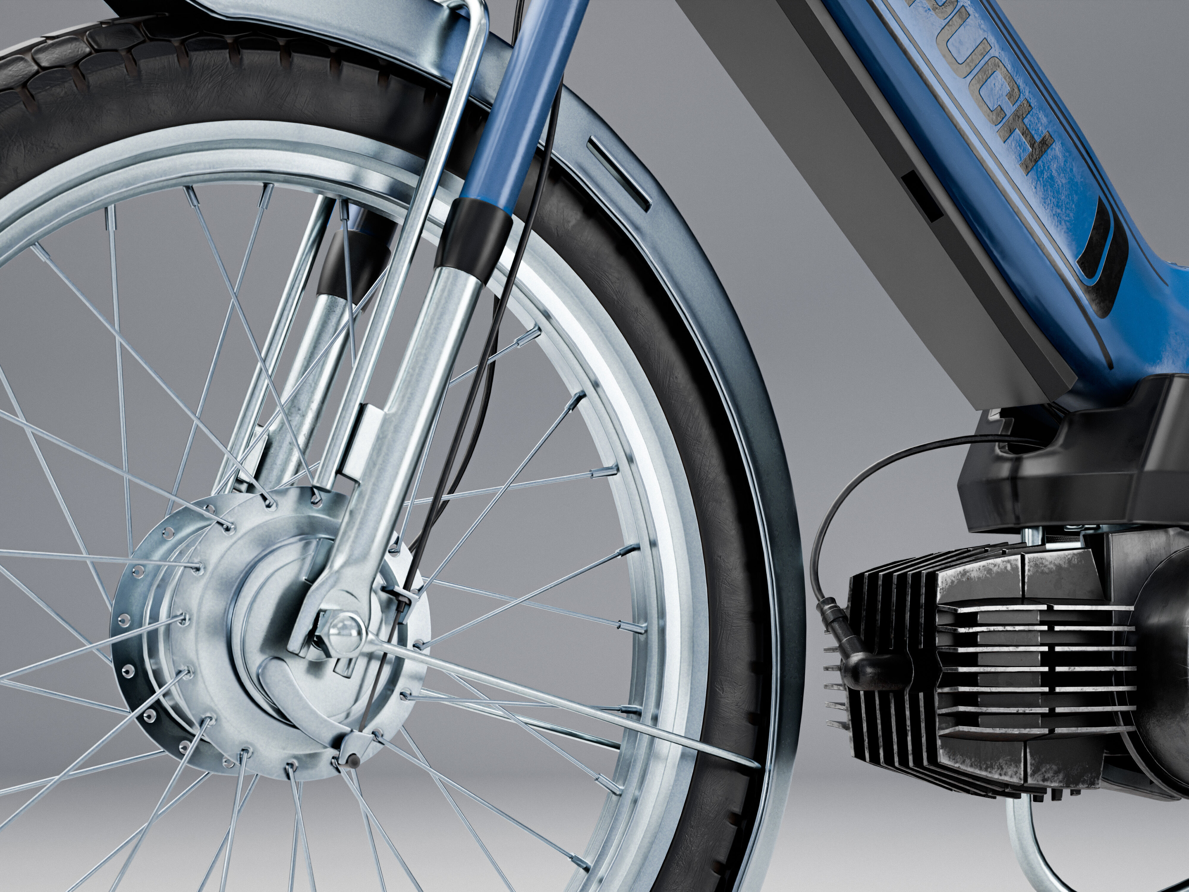 Puch Maxi Classic Moped 3D model_9