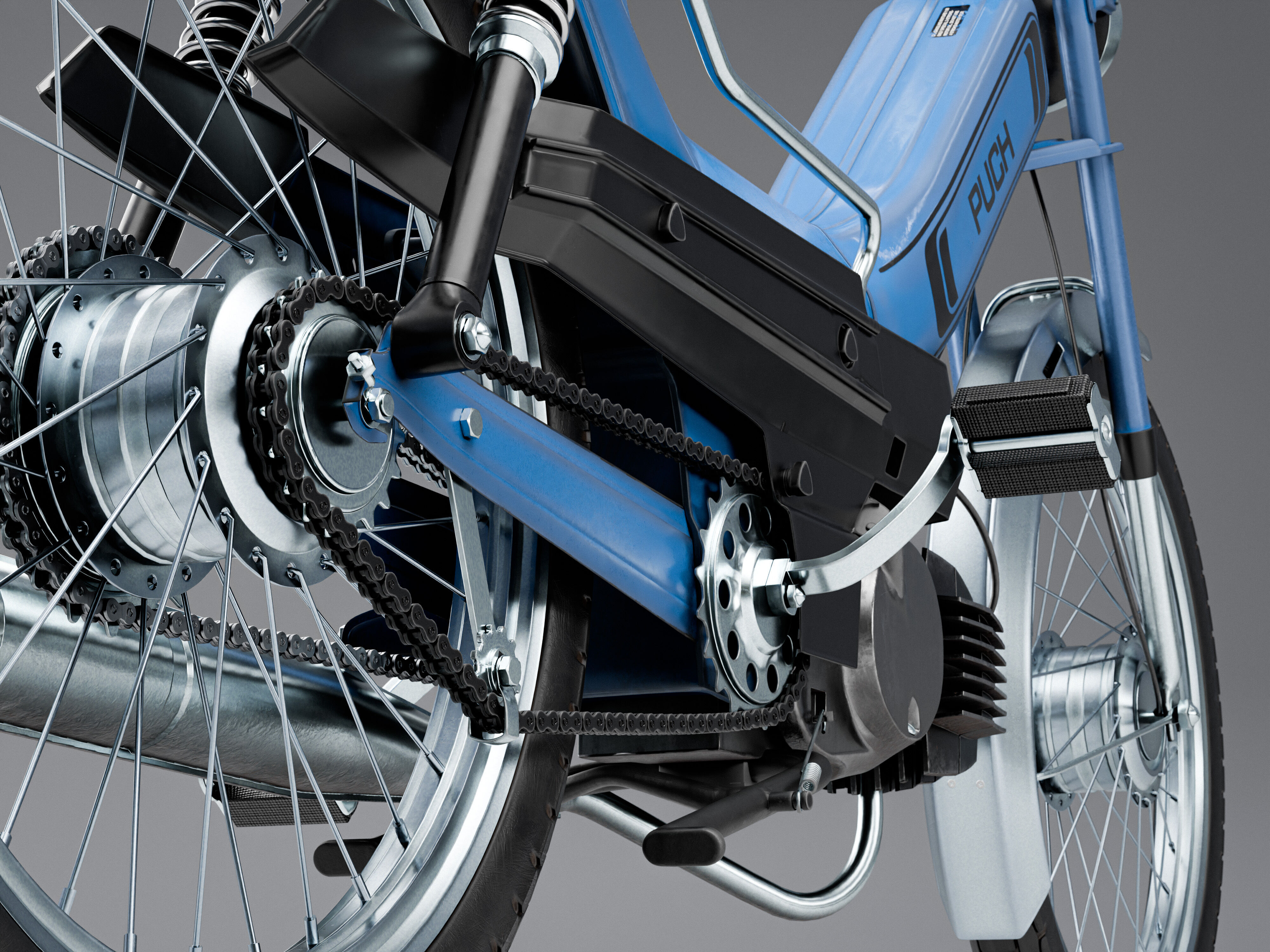 Puch Maxi Classic Moped 3D model_13