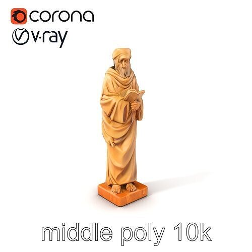 Ancient Merchant Statuette Historical Commerce model pack Low-poly 3D model