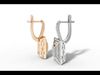 Baguette Diamond Earring 3d model printable 3D print model  3D print model_1