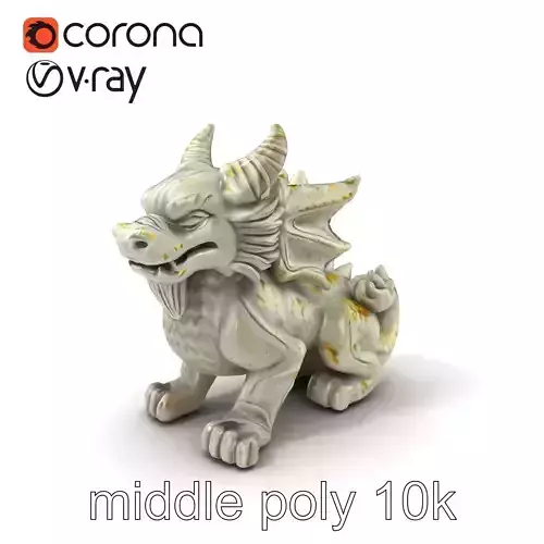 Mythical Stone Creature Statuette model pack