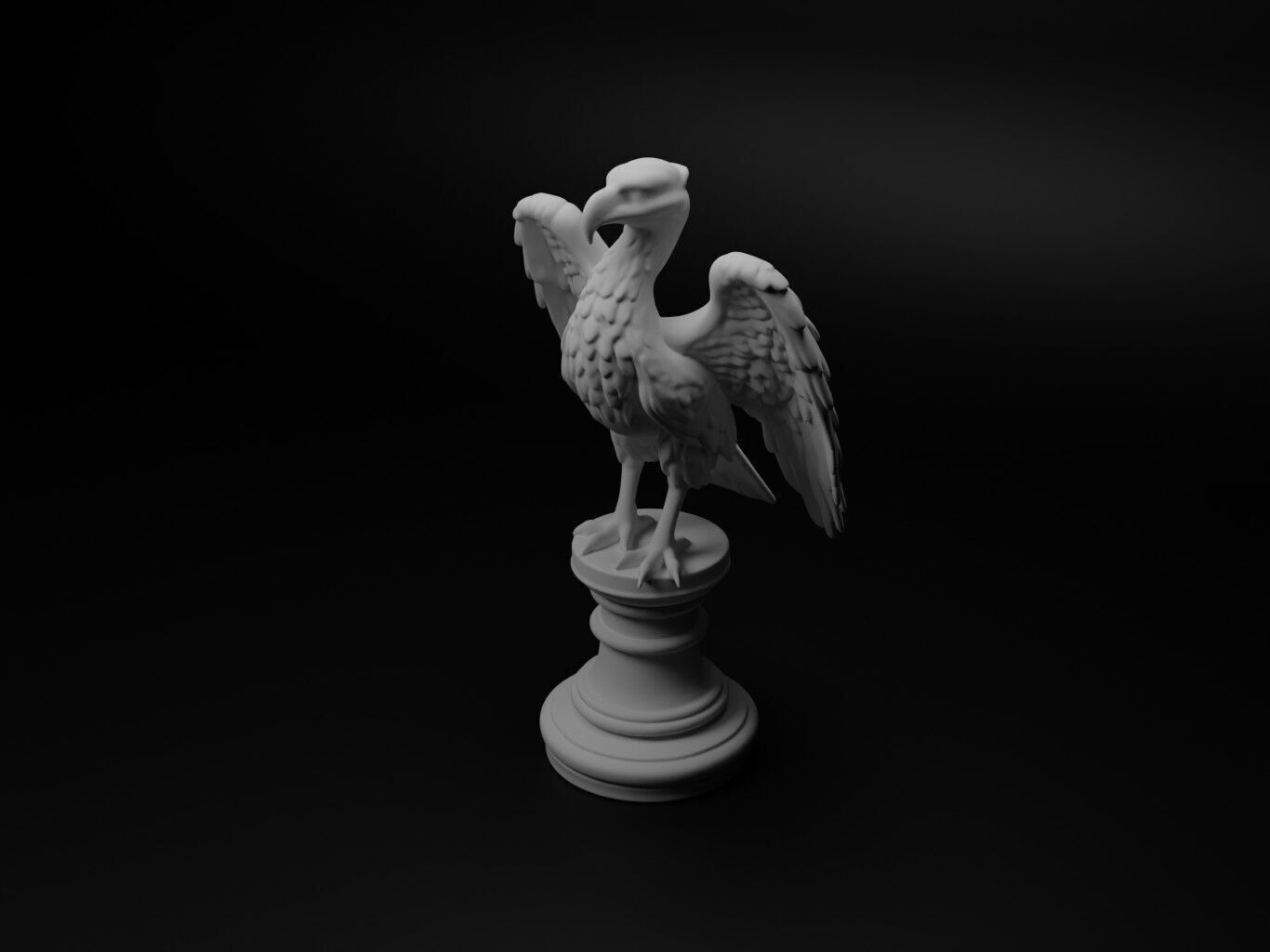 vulture Animal Chess 3D print model_1