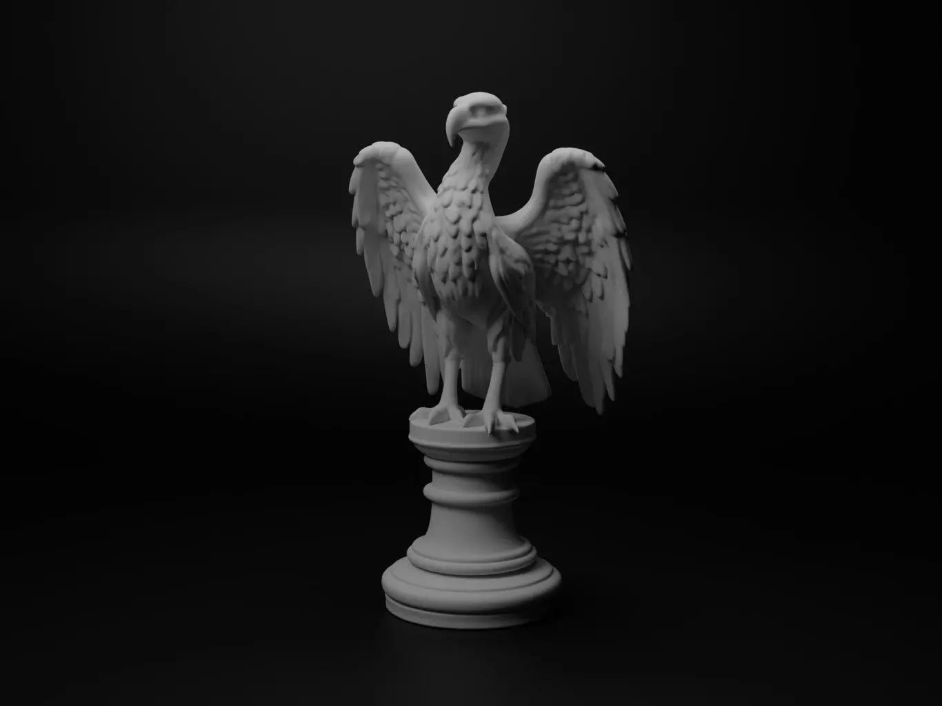 vulture Animal Chess 3D print model_0