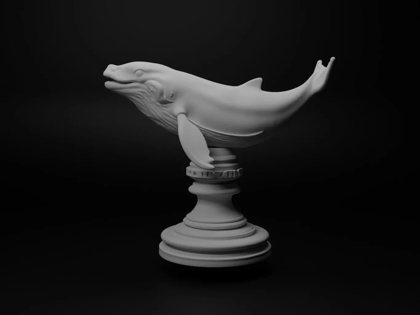 whale Animal Chess 3D print model_0