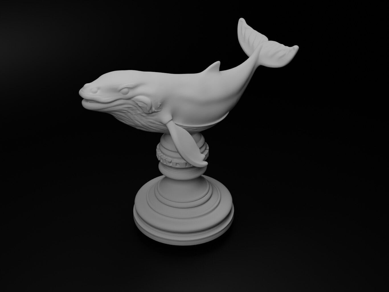 whale Animal Chess 3D print model_2