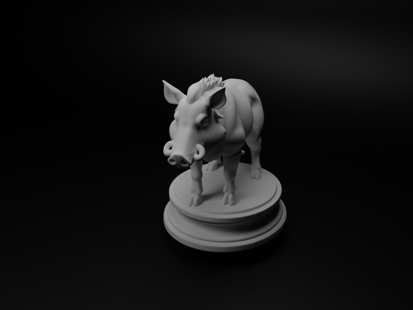 wild boar Animal Chess 3D print model_1