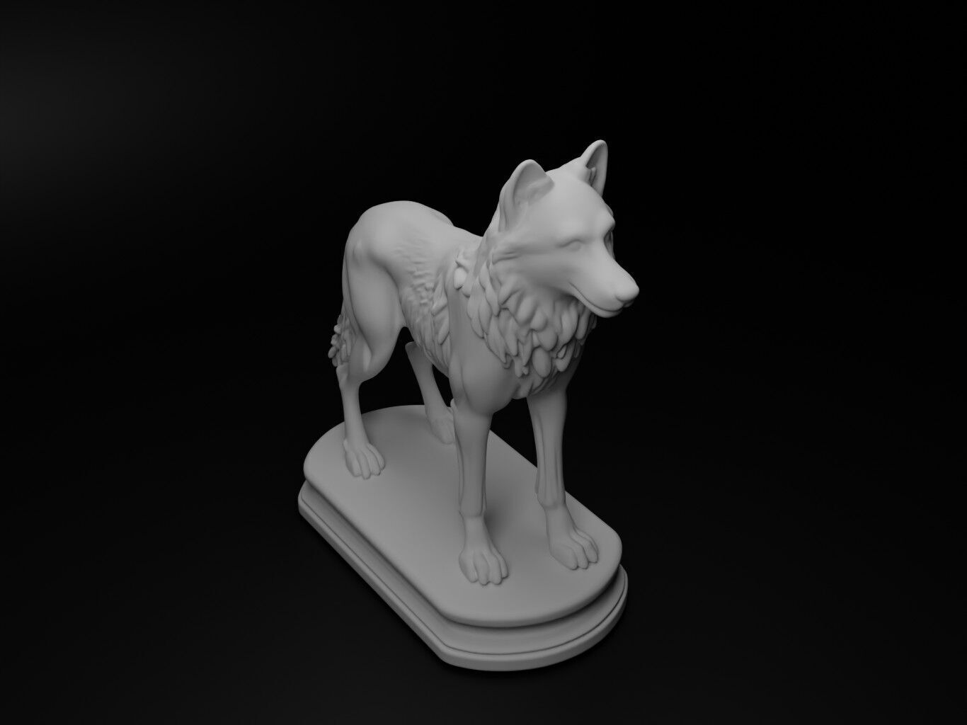 wolf Animal Chess 3D print model_2