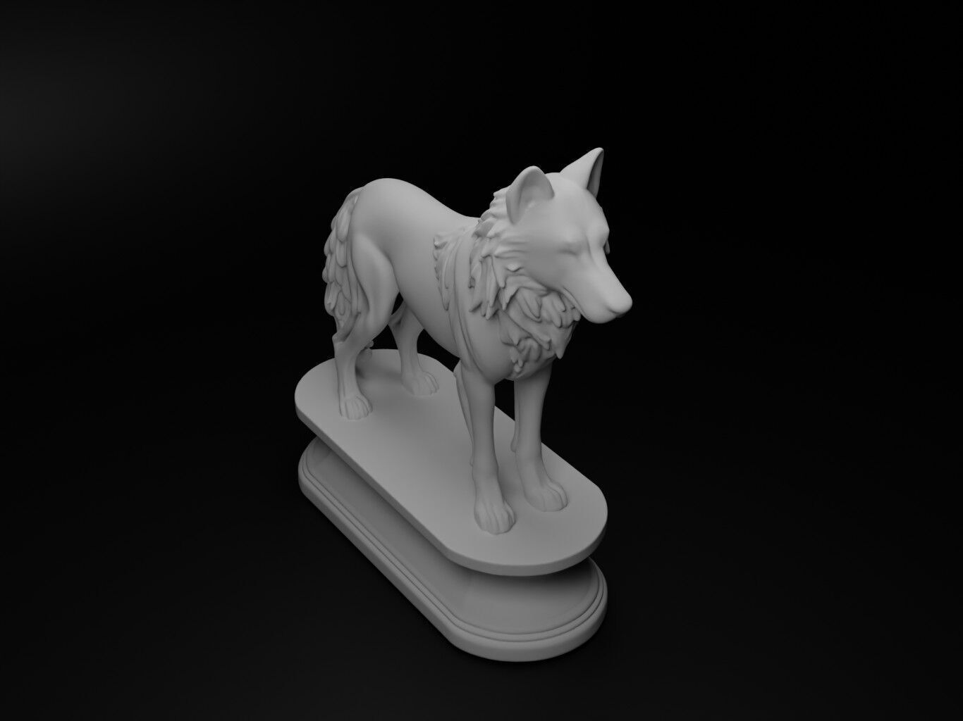 wolf Animal Chess 3D print model_2