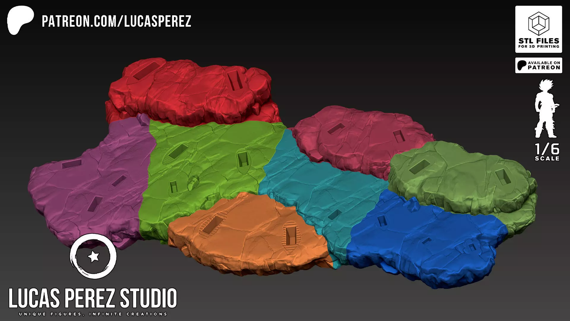 BASE DIORMA GUERREROS Z 3D print model_0