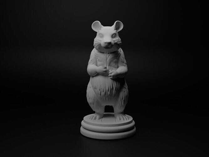 wombat Animal Chess 3D print model