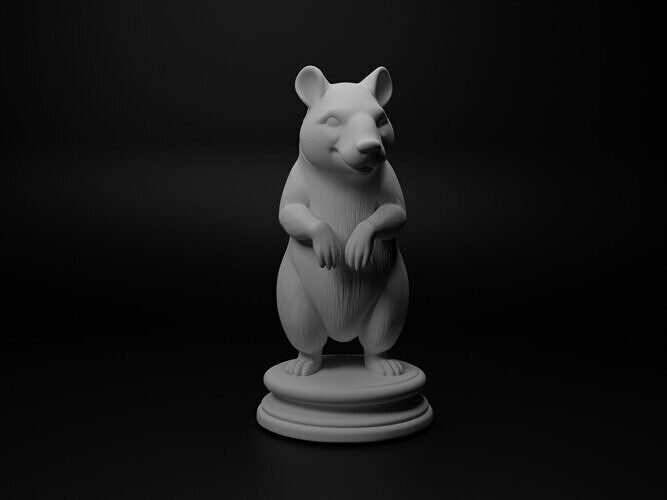 wombat Animal Chess 3D print model