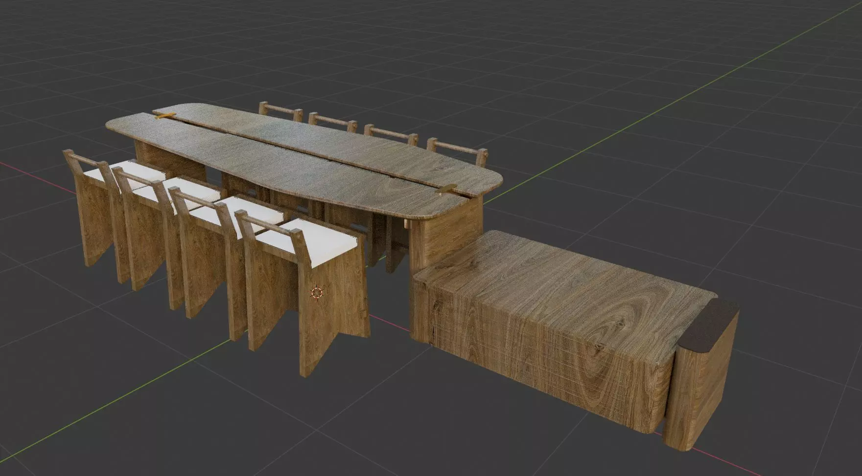 Display bench Free 3D model_0