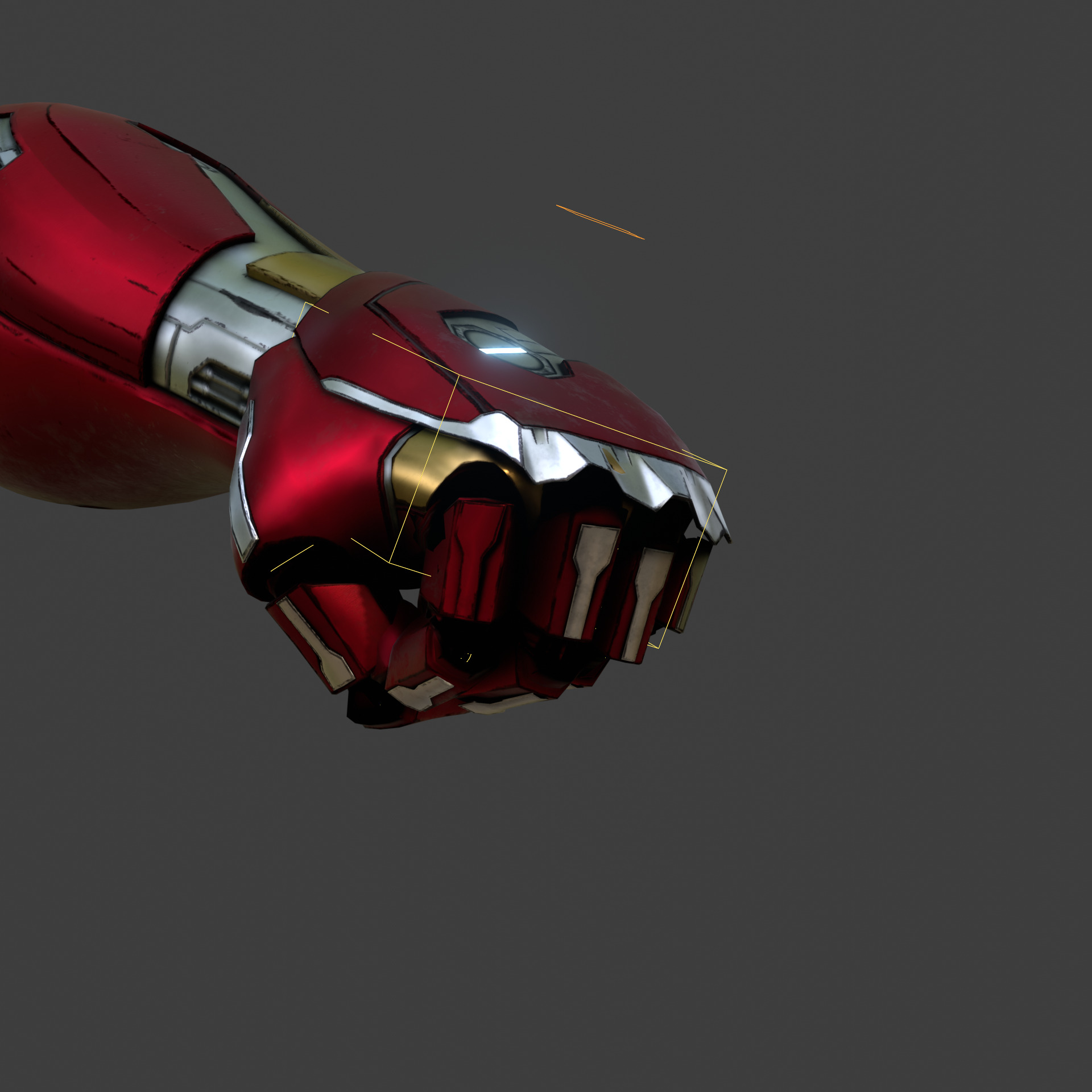Rigged Iron Man Tony Stark Model 3D Blender OBJ FBX Low-poly 3D model_12