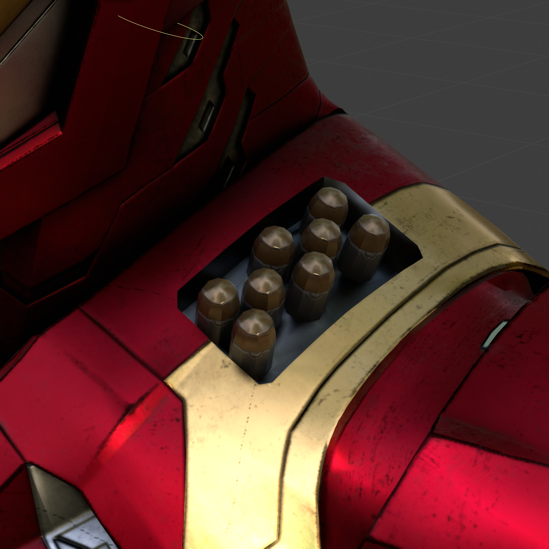 Rigged Iron Man Tony Stark Model 3D Blender OBJ FBX Low-poly 3D model_8