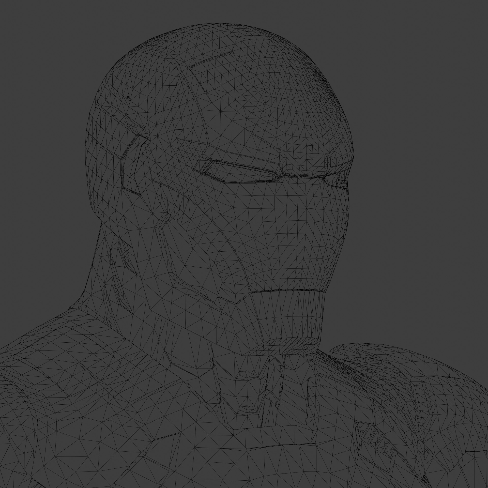 Rigged Iron Man Tony Stark Model 3D Blender OBJ FBX Low-poly 3D model_16