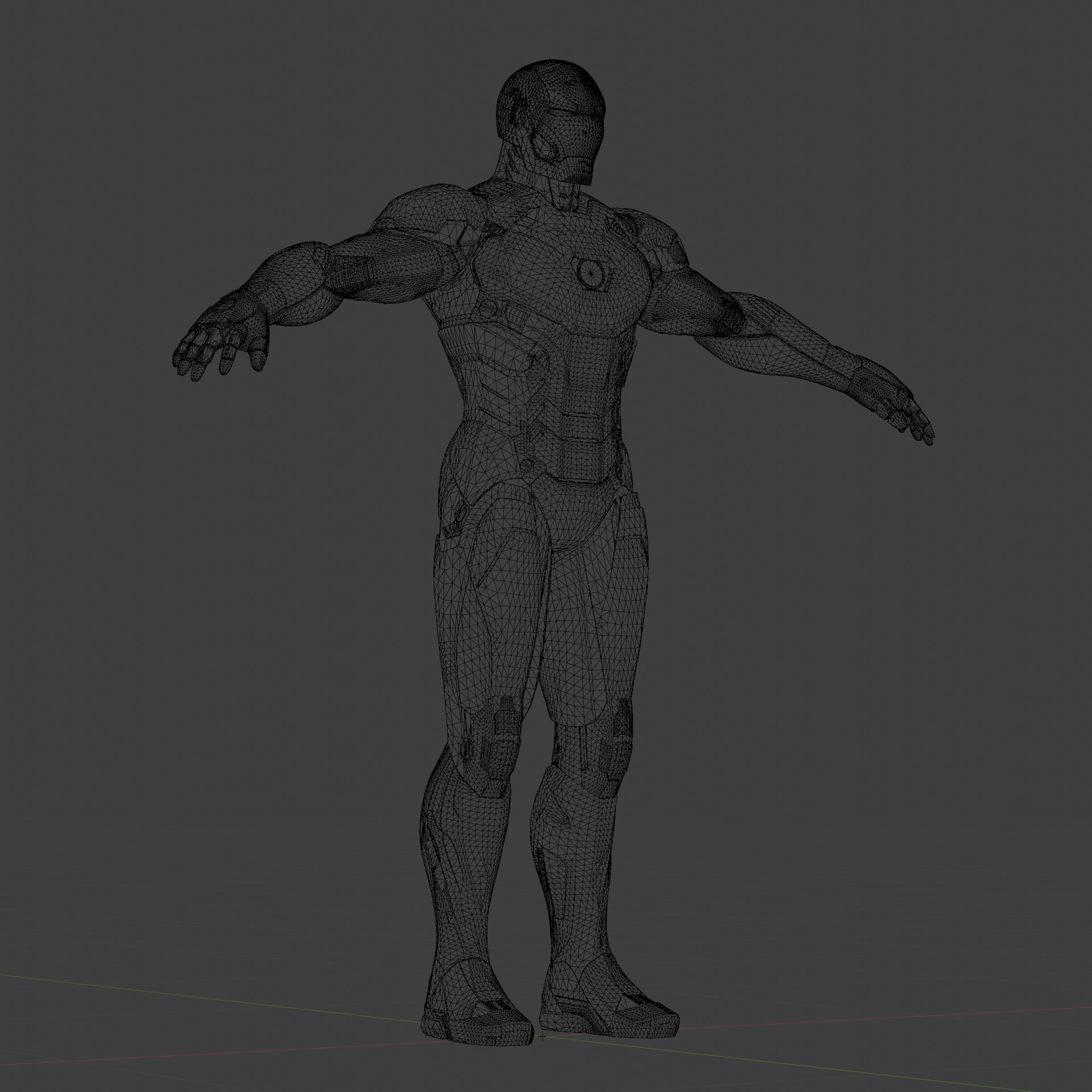 Rigged Iron Man Tony Stark Model 3D Blender OBJ FBX Low-poly 3D model_13