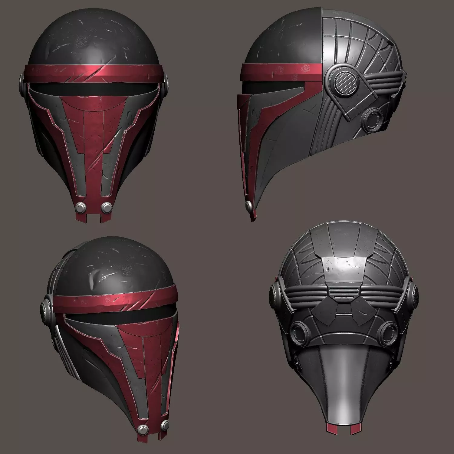 StarWars Darth Revan Helmet 3D Model - Print Ready Files 3D print model_0