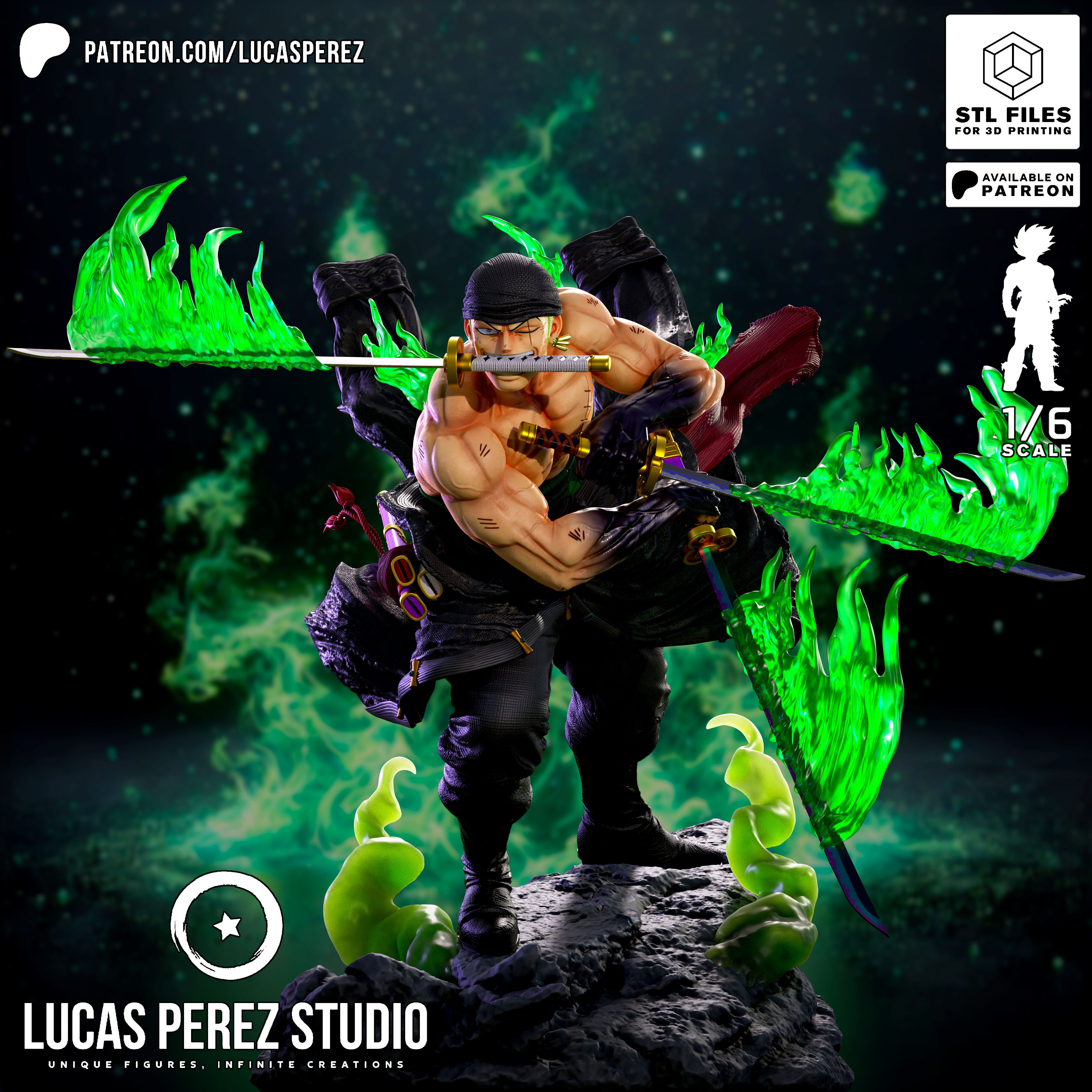 RORONOA ZORO 3D print model_13