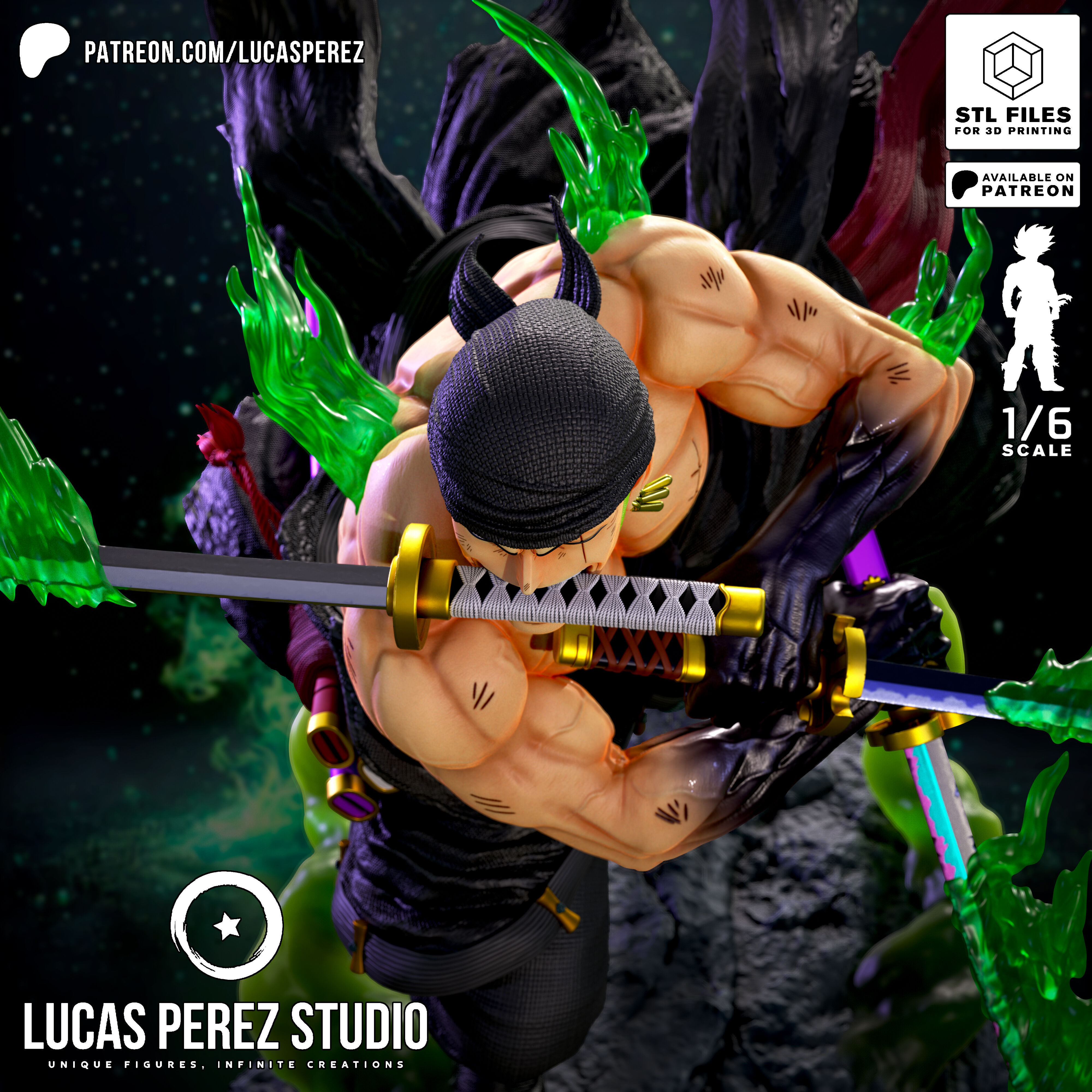 RORONOA ZORO 3D print model_2