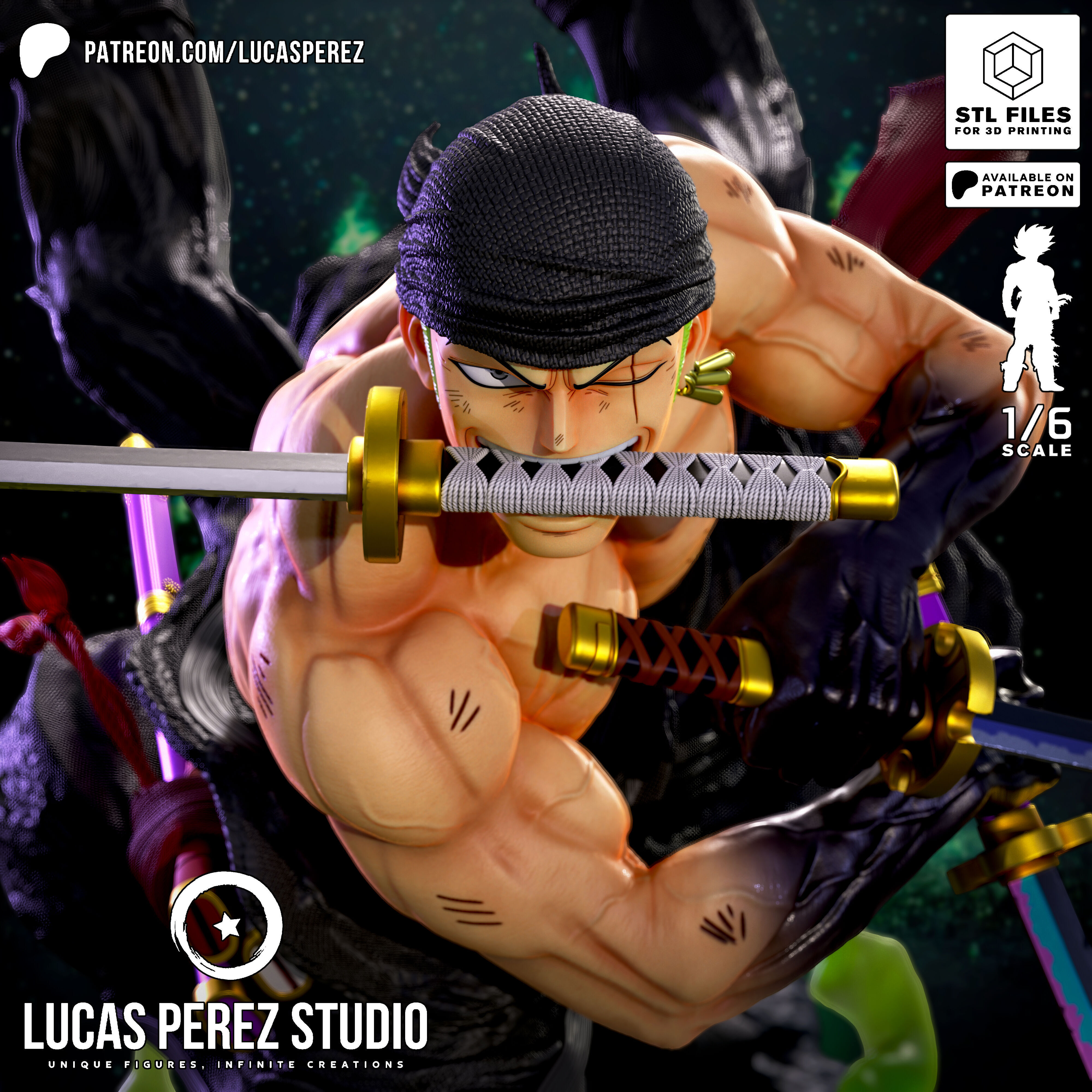 RORONOA ZORO 3D print model_7