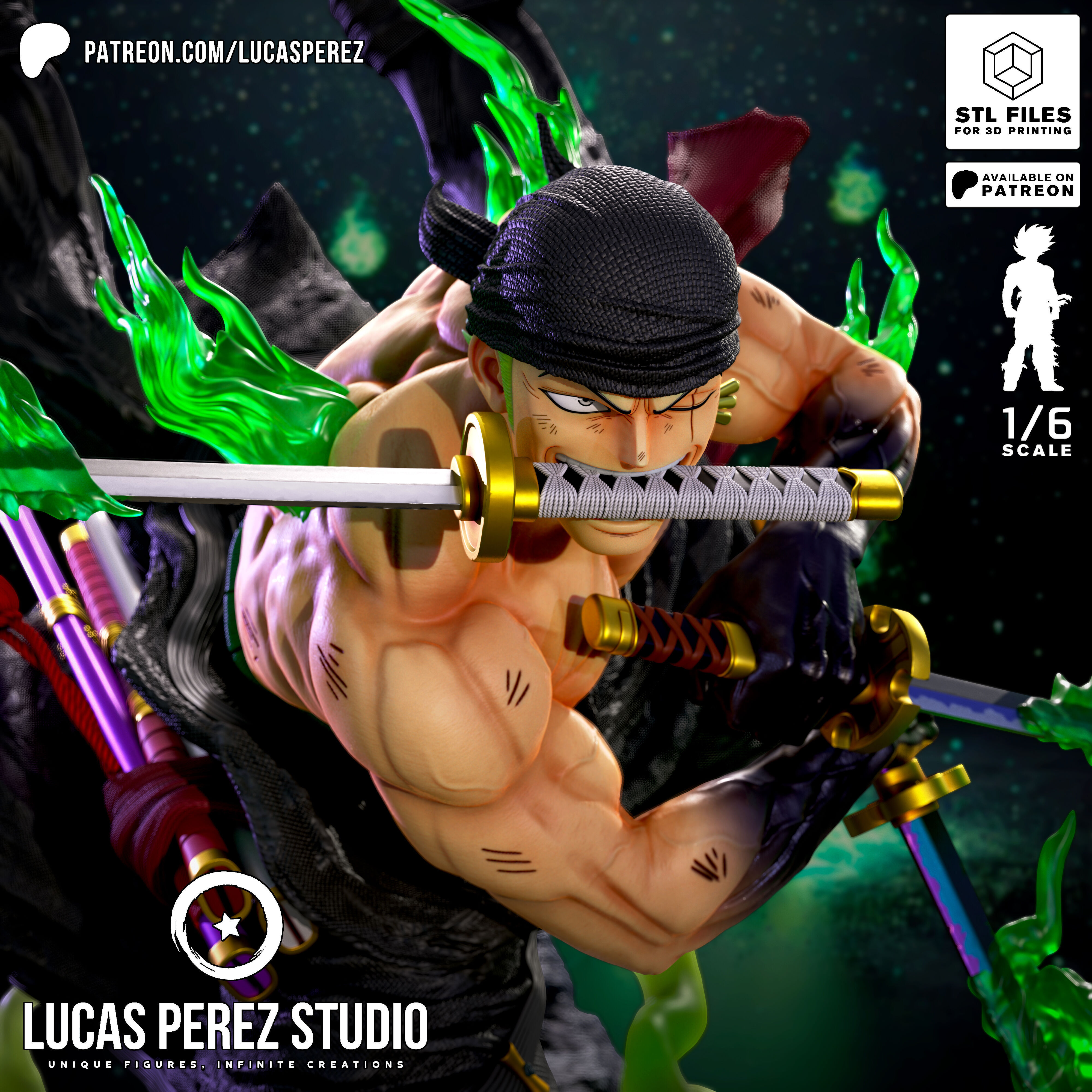 RORONOA ZORO 3D print model_10