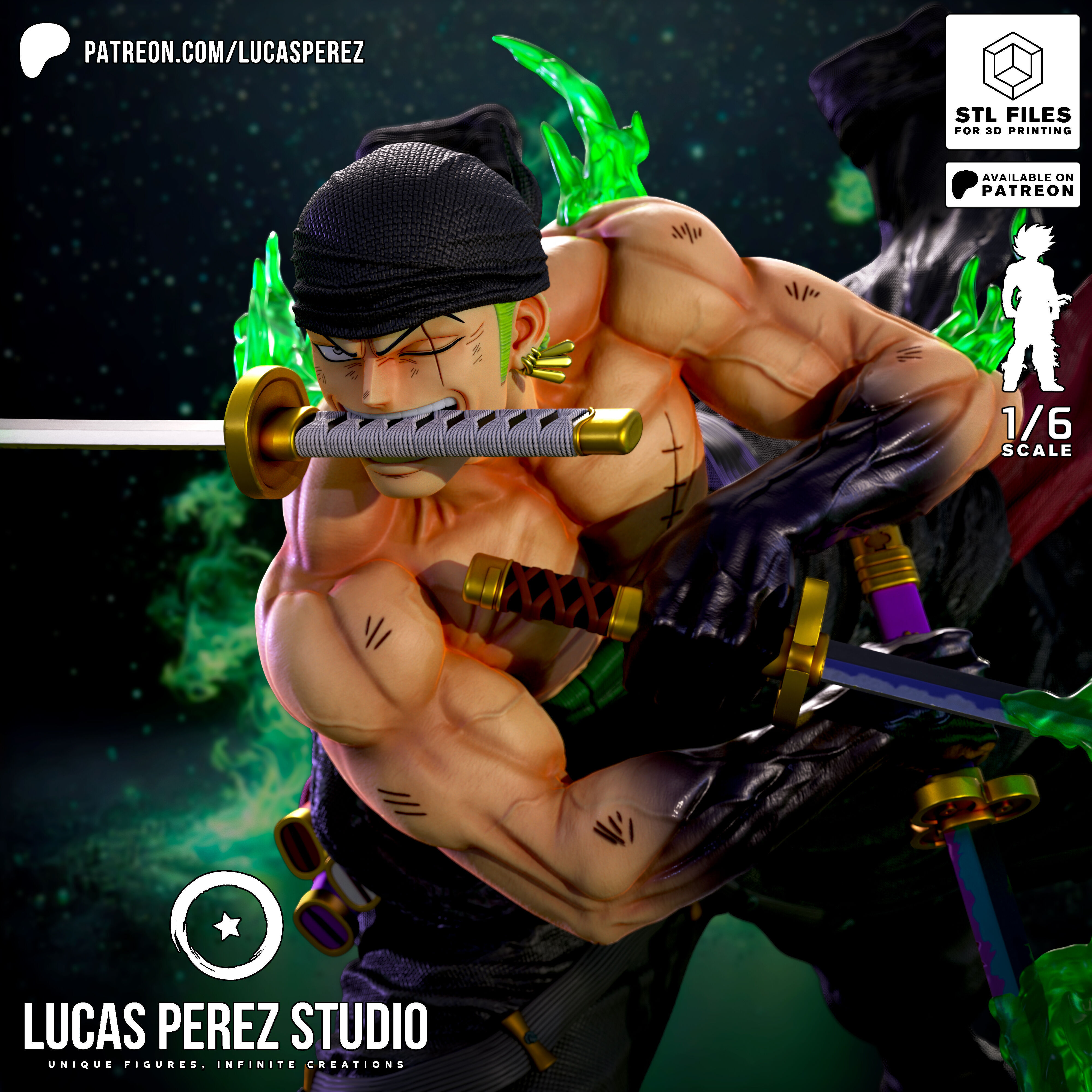 RORONOA ZORO 3D print model_11