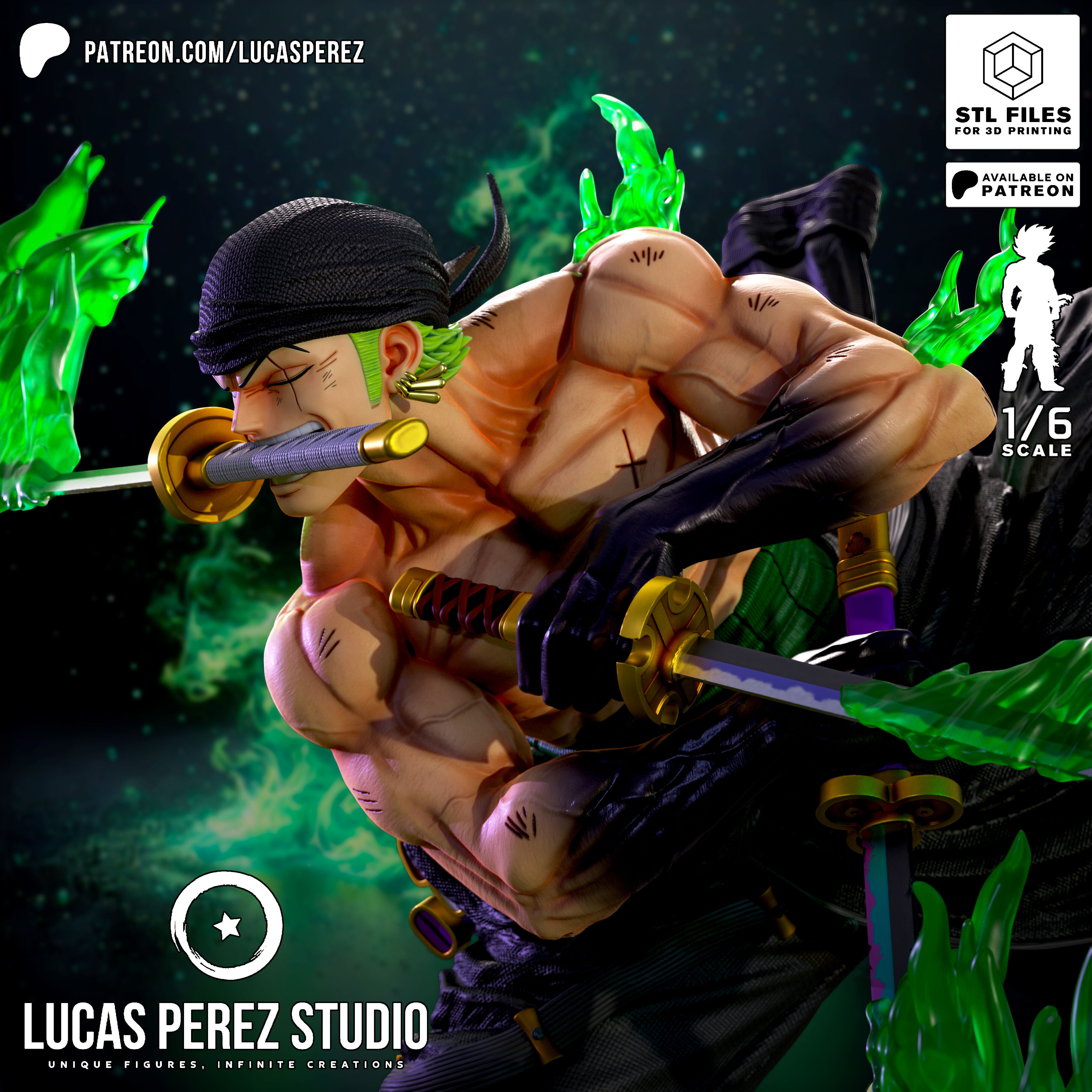 RORONOA ZORO 3D print model_12