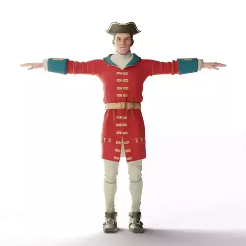 British Soldier uniform 1800s style Free 3D model