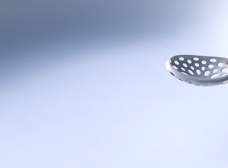 Bowl wide seed shell with smooth cuts squeezed 3D print model_3